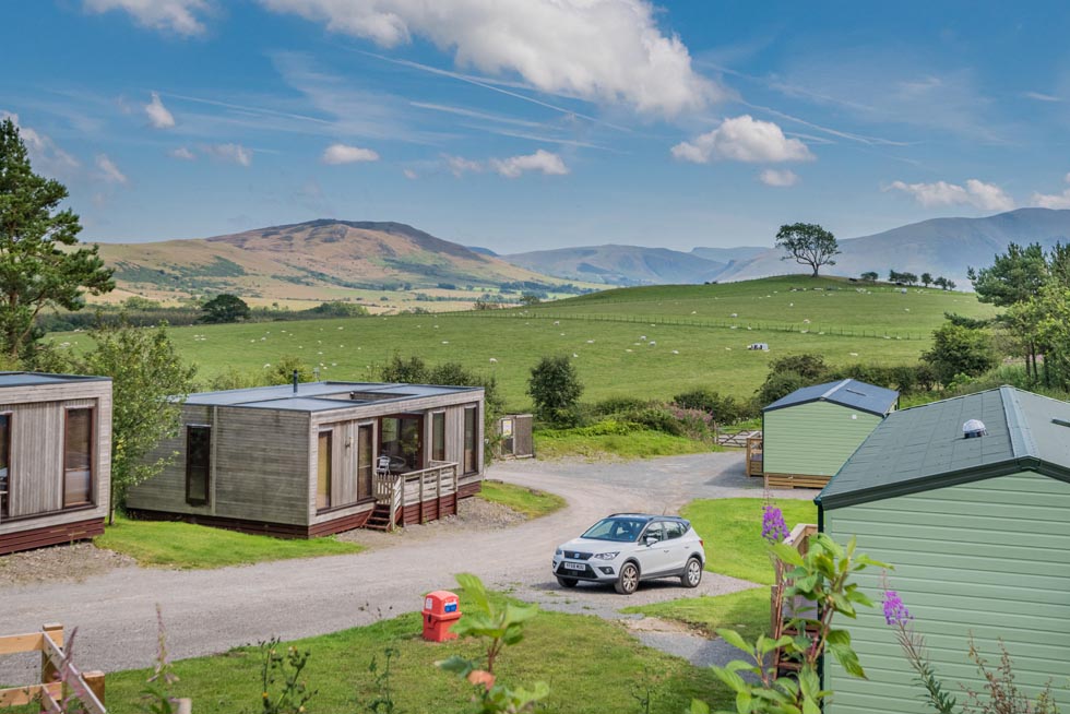 View across our Dobby Lodges and Platinum Holiday Caravans